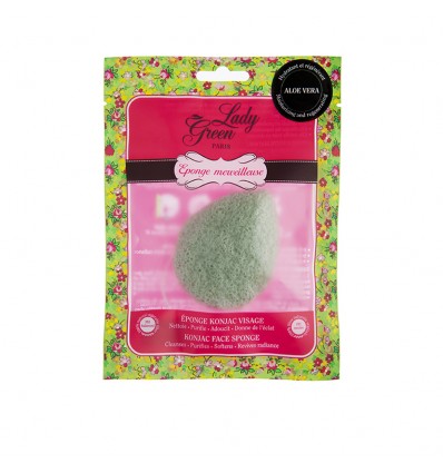 Lady Green Eponge Merveilleuse – Eponge de Konjac Aloe Vera