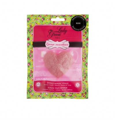 Lady Green Eponge Merveilleuse – Eponge de Konjac Rose
