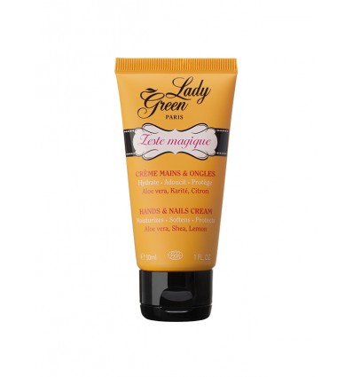 Crème mains bio et ongles Lady Green – Zeste Magique