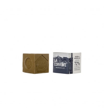 La Corvette Cube de Savon de Marseille Olive 300g