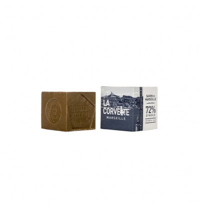 La Corvette Cube de Savon de Marseille Olive 500g