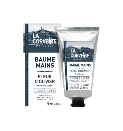 Baume Mains Fleur dOlivier à lHuile dOlive bio 75ml - La Corvette
