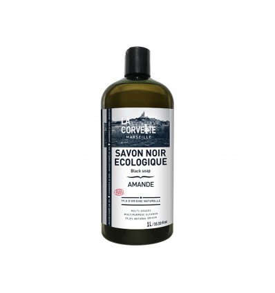 Savon Noir Liquide Amande Douce 1L - La Corvette