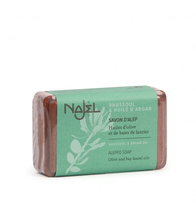 Savon d’Alep Najel à l’Huile d’Argan et au Rhassoul 100g