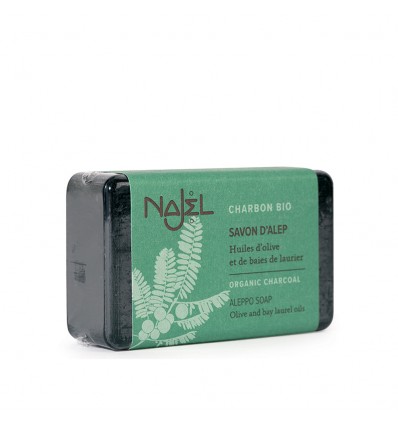 Najel Savon Noir d’Alep au Charbon Végétal Actif Bio 100g