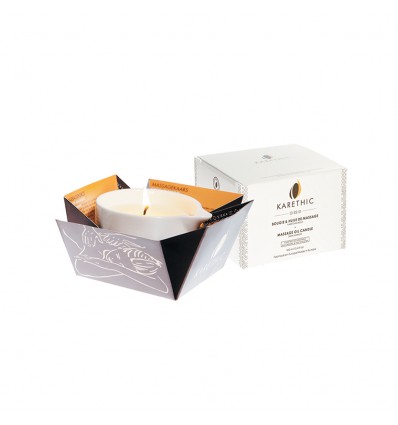 Karethic Bougie Huile de Massage au beurre de karité 100 ml