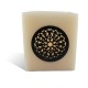 Photophore cube motif rosace en saumon