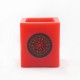 Photophore cube motif rosace&nbsp;en rouge