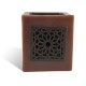 Photophore cube chocolat motif carré mouchaibieh