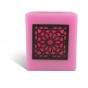 Photophore cube rose motif carré mouchaibieh