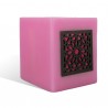 Photophore cube rose motif carré mouchaibieh