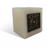 Photophore cube saumon motif carré mouchaibieh