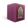 Photophore rose cube motif porte arcade métal