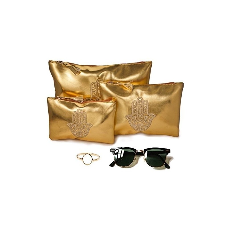 Lot de 3 Pochettes Make Up Orientales en Simili Cuir