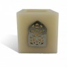 Photophore saumon cube motif porte arcade métal