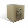 Photophore saumon cube motif porte arcade métal