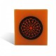 Photophore cube motif rosace en orange