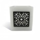 Photophore cube blanc motif carré mouchaibieh