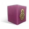 Photophore cube rose main fatima en dorée