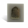 Photophore gris cube motif porte arcade métal