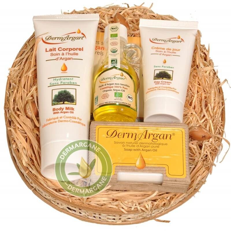 Coffret de 4 P Crème de j Lait Huile d’Argan Cos 40 ml Savon
